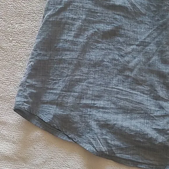 Express Jean Ruffle Sleeve Button Front Blouse Size S Boho Contemporary Style - Picture 6 of 13